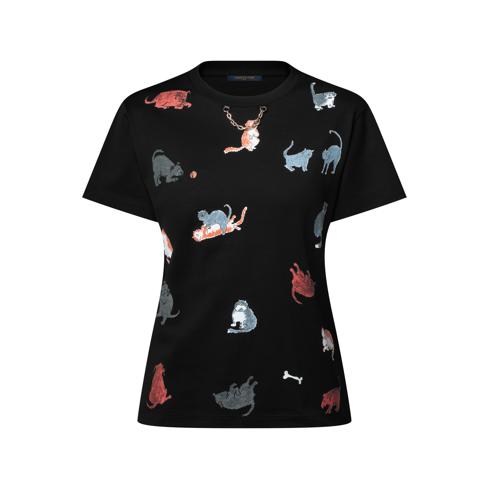 【Louis Vuitton】　シティー・ドッグ・プリントシャツ Cats and Dogs T-Shirt - Women - Ready-to-Wear | LOUIS VUITTON ®